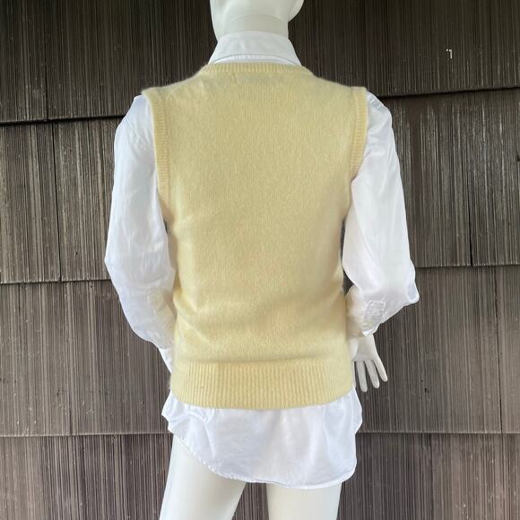 🔥VTG Robert Scott Lambswool Angora Y2K Classic Preppy Academia Grandmacore Vest - Picture 7 of 12